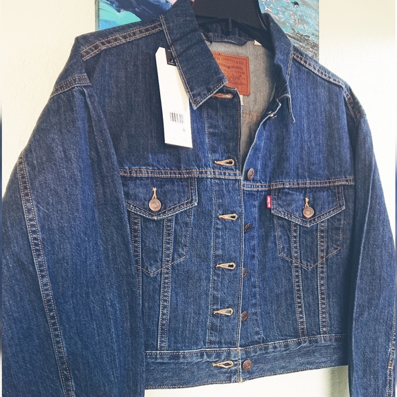 Levi's Trucker Jacket Pleated Sleeve Princess Di LAST ONE! - Picture 9 of 10